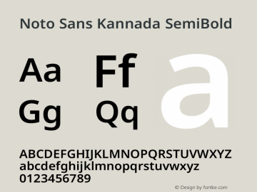 Noto Sans Kannada SemiBold Version 2.003图片样张