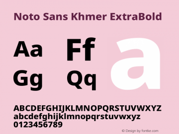 Noto Sans Khmer ExtraBold Version 2.003图片样张