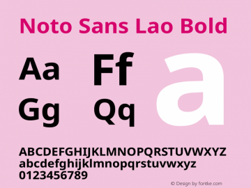 Noto Sans Lao Bold Version 2.002图片样张