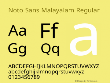 Noto Sans Malayalam Regular Version 2.103图片样张