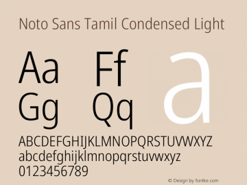 Noto Sans Tamil Condensed Light Version 2.003图片样张