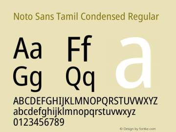 Noto Sans Tamil Condensed Regular Version 2.003图片样张