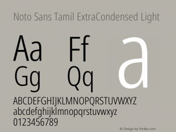 Noto Sans Tamil ExtraCondensed Light Version 2.003图片样张