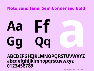Noto Sans Tamil SemiCondensed Bold Version 2.003图片样张