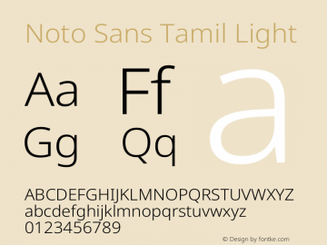 Noto Sans Tamil Light Version 2.003图片样张