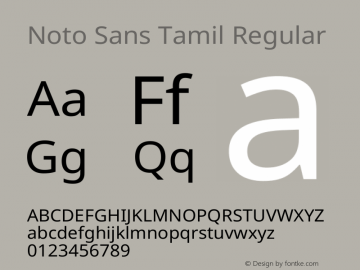 Noto Sans Tamil Regular Version 2.003图片样张