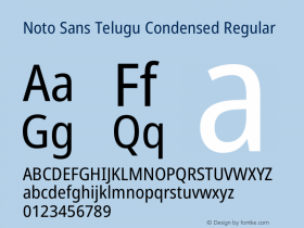 Noto Sans Telugu Condensed Regular Version 2.003图片样张