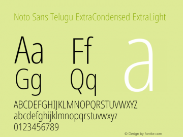 Noto Sans Telugu ExtraCondensed ExtraLight Version 2.003图片样张