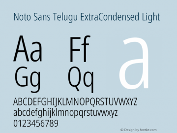 Noto Sans Telugu ExtraCondensed Light Version 2.003图片样张