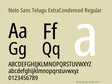 Noto Sans Telugu ExtraCondensed Regular Version 2.003图片样张