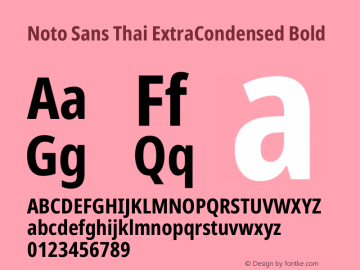 Noto Sans Thai ExtraCondensed Bold Version 2.001图片样张