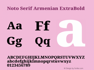 Noto Serif Armenian ExtraBold Version 2.007图片样张