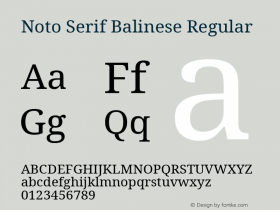 Noto Serif Balinese Regular Version 2.004; ttfautohint (v1.8.4.7-5d5b)图片样张