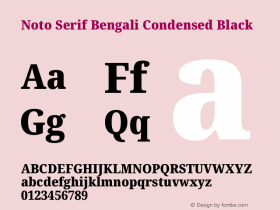 Noto Serif Bengali Condensed Black Version 2.003图片样张