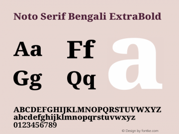 Noto Serif Bengali ExtraBold Version 2.003图片样张