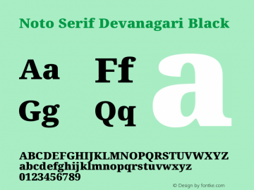 Noto Serif Devanagari Black Version 2.003图片样张