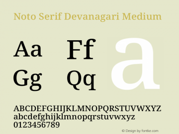 Noto Serif Devanagari Medium Version 2.003图片样张