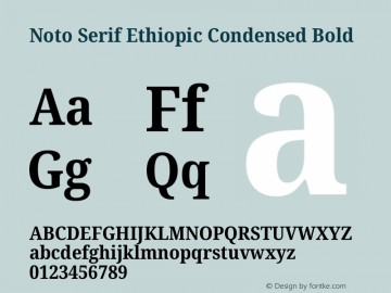 Noto Serif Ethiopic Condensed Bold Version 2.101图片样张