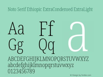 Noto Serif Ethiopic ExtraCondensed ExtraLight Version 2.101图片样张