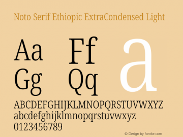 Noto Serif Ethiopic ExtraCondensed Light Version 2.101图片样张