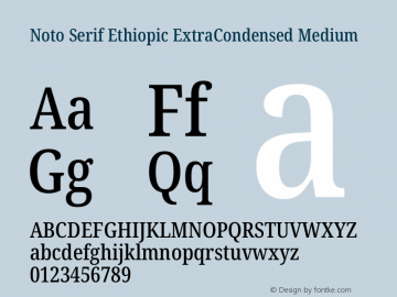 Noto Serif Ethiopic ExtraCondensed Medium Version 2.101图片样张