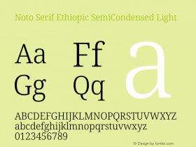 Noto Serif Ethiopic SemiCondensed Light Version 2.101图片样张