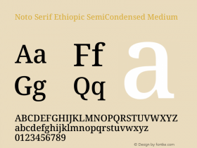 Noto Serif Ethiopic SemiCondensed Medium Version 2.101图片样张