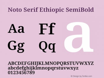 Noto Serif Ethiopic SemiBold Version 2.101图片样张
