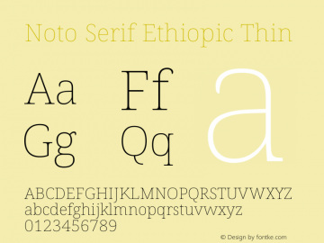 Noto Serif Ethiopic Thin Version 2.101图片样张