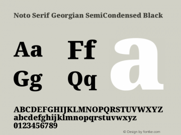 Noto Serif Georgian SemiCondensed Black Version 2.002图片样张