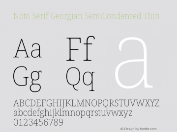 Noto Serif Georgian SemiCondensed Thin Version 2.002图片样张