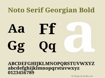 Noto Serif Georgian Bold Version 2.002图片样张