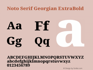 Noto Serif Georgian ExtraBold Version 2.002图片样张