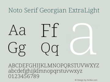 Noto Serif Georgian ExtraLight Version 2.002图片样张