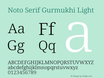 Noto Serif Gurmukhi Light Version 2.003图片样张