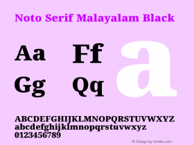 Noto Serif Malayalam Black Version 2.103图片样张