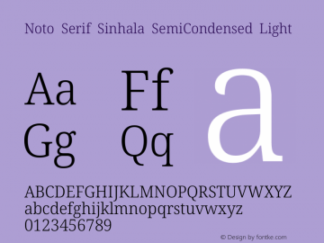 Noto Serif Sinhala SemiCondensed Light Version 2.006图片样张