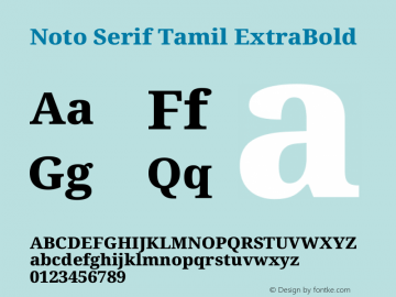 Noto Serif Tamil ExtraBold Version 2.003图片样张
