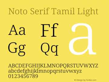 Noto Serif Tamil Light Version 2.003图片样张