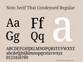 Noto Serif Thai Condensed Regular Version 2.001图片样张