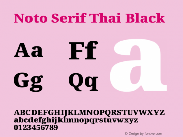 Noto Serif Thai Black Version 2.001图片样张