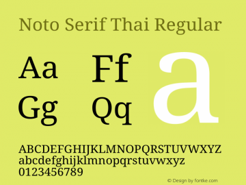 Noto Serif Thai Regular Version 2.001图片样张