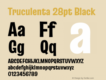 Truculenta 28pt Black Version 1.002图片样张