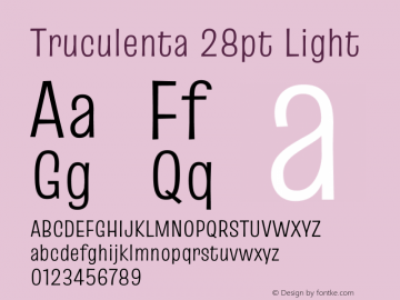 Truculenta 28pt Light Version 1.002图片样张