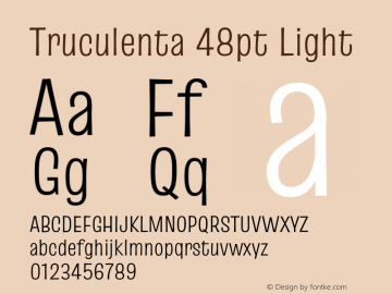 Truculenta 48pt Light Version 1.002图片样张