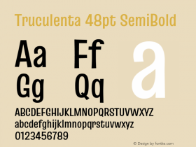 Truculenta 48pt SemiBold Version 1.002图片样张