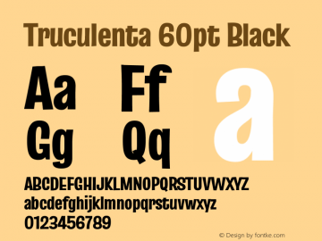 Truculenta 60pt Black Version 1.002图片样张