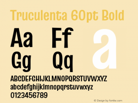 Truculenta 60pt Bold Version 1.002图片样张