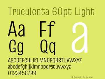 Truculenta 60pt Light Version 1.002图片样张