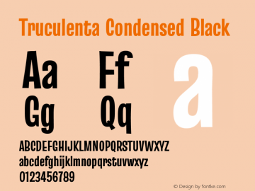 Truculenta Condensed Black Version 1.002图片样张